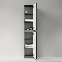 Sancos Шкаф пенал Folk Floor 35 темный серый матовый (grey soft) – фотография-7