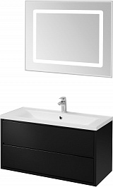 Акватон Мебель для ванной Римини 100 New черная – фотография-1