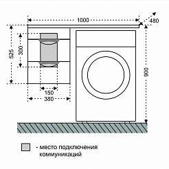 СанТа Тумба с раковиной Лидер 38 R подвесная – фотография-4