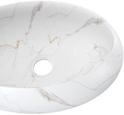 Teymi Раковина накладная Laina 48.5 T51307 белый мрамор – фотография-4