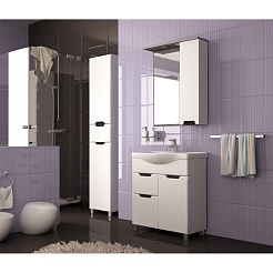 Mixline Тумба с раковиной Прометей 65/82 белая – фотография-5