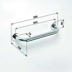 Bemeta Поручень для ванны Help 301100801 – фотография-2