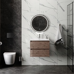 Teymi Тумба с раковиной Laina 60 подвесная дуб темный – фотография-14