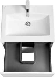 Акватон Тумба с раковиной Сохо 60 подвесная белая – фотография-3