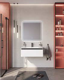 Cezares Тумба под раковину Slider 80 подвесная белая – фотография-9