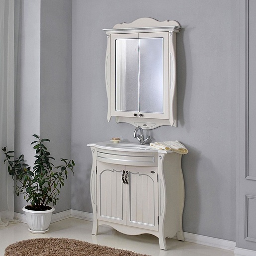 Атолл Тумба с раковиной Ривьера 80  ivory – картинка-3