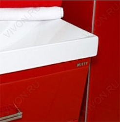 Misty Мебель для ванной Джулия QVATRO 75 конус красная – фотография-4