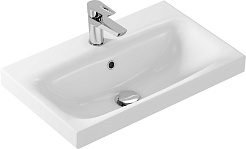 Sanflor Тумба с раковиной Выборг 60 подвесная дуб крафт золотой/черная – фотография-4