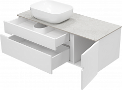Misty Мебель для ванной Роял 120 подвесная белая матовая – фотография-8