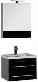 Aquanet Мебель для ванной Верона 58 черная подвесная (230307) – фотография-1