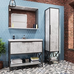 Mixline Мебель для ванной Бруклин 100 бетон – фотография-4