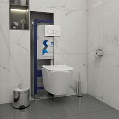 Teymi Кнопка смыва Helmi T70206 белый матовый/хром – фотография-3