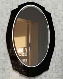  Зеркало для ванной "Tondo 71" черное – фотография-1