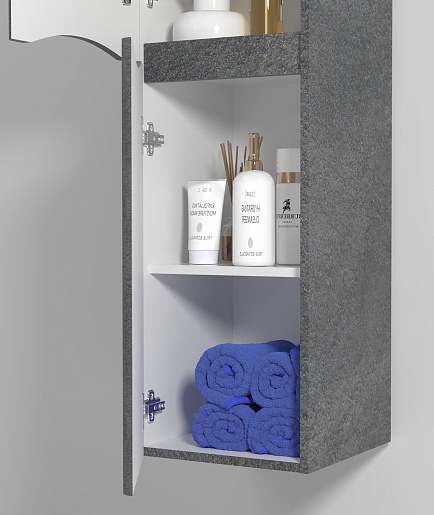 Водолей Пенал подвесной Адель 35 L серый камень – фотография-4