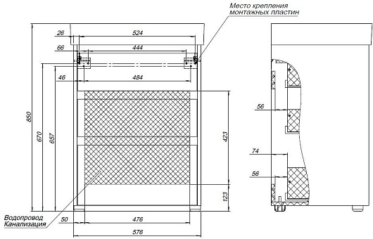 Aquanet Мебель для ванной Nova Lite 60 белая глянцевая – картинка-15