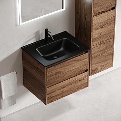 Sancos Тумба с раковиной Libra 60 дуб чарльстон раковина Element 61 CN7001MB – фотография-2