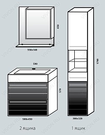  Пенал для ванной "Ginza" капучино – фотография-4