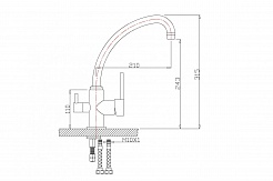 Zorg Смеситель для кухни "Clean Water ZR 316 YF-33" – фотография-2