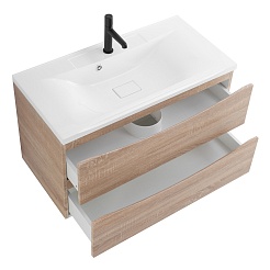 BelBagno Тумба с раковиной Marino 80 подвесная Rovere Bianco – фотография-4