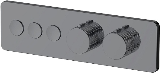 Allen Brau Смеситель для душа Liberty 5.33003-MG (с внутренней частью, 3 выхода) графит браш – фото, картинка, фотография-1