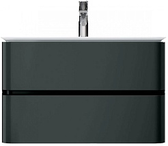 Am.Pm Тумба с раковиной Sensation 80 антрацит, глянцевая – фотография-1