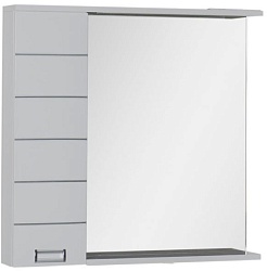 Aquanet Зеркальный шкаф "Доминика 90" R белый – фотография-1