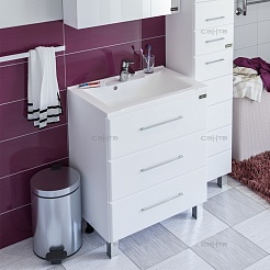 СанТа Тумба для умывальника Омега 65 напольная – фотография-1