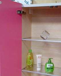 Misty Пенал для ванной Джулия 36 R с б/к розовый – фотография-4