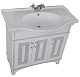 Aquanet Тумба с раковиной Валенса 90 белый краколет/серебро (180039) – картинка-12