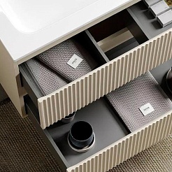 Sancos Тумба с раковиной Snob R 60 beige soft раковина CN7011 – фотография-3