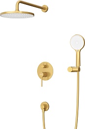 Cezares Душевая система RELAX-DSET-BORO брашированное золото – фотография-1