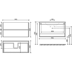 Sancos Тумба с раковиной Urban 100 белый глянец раковина Element 101 CN7003 – фотография-4