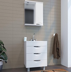 Mixline Мебель для ванной Этьен 58 R белая – фотография-1