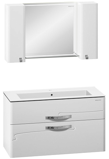  Зеркальный шкаф Nota 105 белый – фотография-4