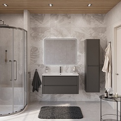 Cezares Тумба с раковиной Relax 100 подвесная оружейная сталь – фотография-8