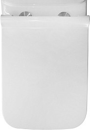 Azario Унитаз-компакт Glory AZ-49 безободковый с бачком с сиденьем микролифт белый – фотография-10