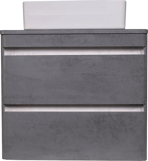 Style Line Тумба с раковиной подвесная Атлантика 70, бетон темный – фото-1