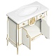  Мебель для ванной комнаты Luise 100 белая/патина золото – картинка-19