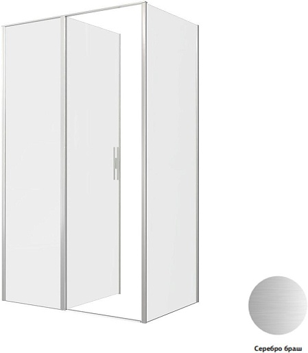 Allen Brau Душевой уголок Priority 120x80 3.31008.BA/3.31014.BA серебро браш – фотография-4