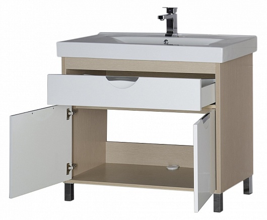 Aquanet Тумба с раковиной "Гретта 100" дуб (171575) – картинка-3