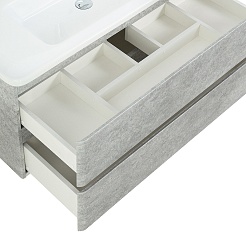 BelBagno Тумба с раковиной Albano-Cer 105 подвесная Cemento Verona Grigio – фотография-6