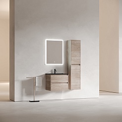 Sancos Тумба с раковиной Libra 60 дуб галифакс натуральный раковина Element 61 CN7001MB – фотография-3