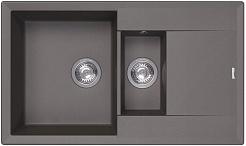Florentina Мойка кухонная Тоскана 860 К серый шелк – фотография-1