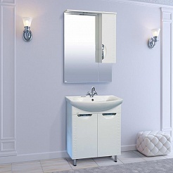 Misty Мебель для ванной Престиж 70 R белый – фотография-12