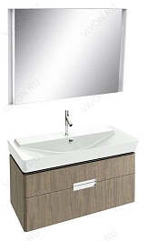 Jacob Delafon Тумба с раковиной "Reve 100" дымчатая, 2 ящика – фотография-5