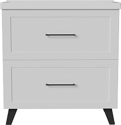 Mixline Тумба с раковиной Риф 80 2 ящика белая – фотография-1