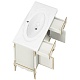 Мебель для ванной комнаты Luise 100 белая/патина золото – фотография-18