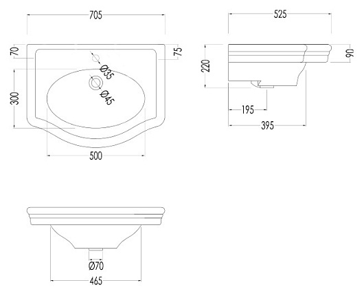Devon&Devon Раковина  "New etoile" IBLG1FNET – картинка-5