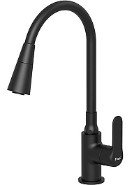 Frap Смеситель для кухни F4417-6 черный – фотография-1