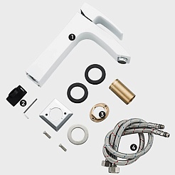 Gappo Смеситель для раковины G1007-78 белый/хром – фотография-2